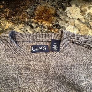 Men’s Chaps 100% cotton grey sweater large